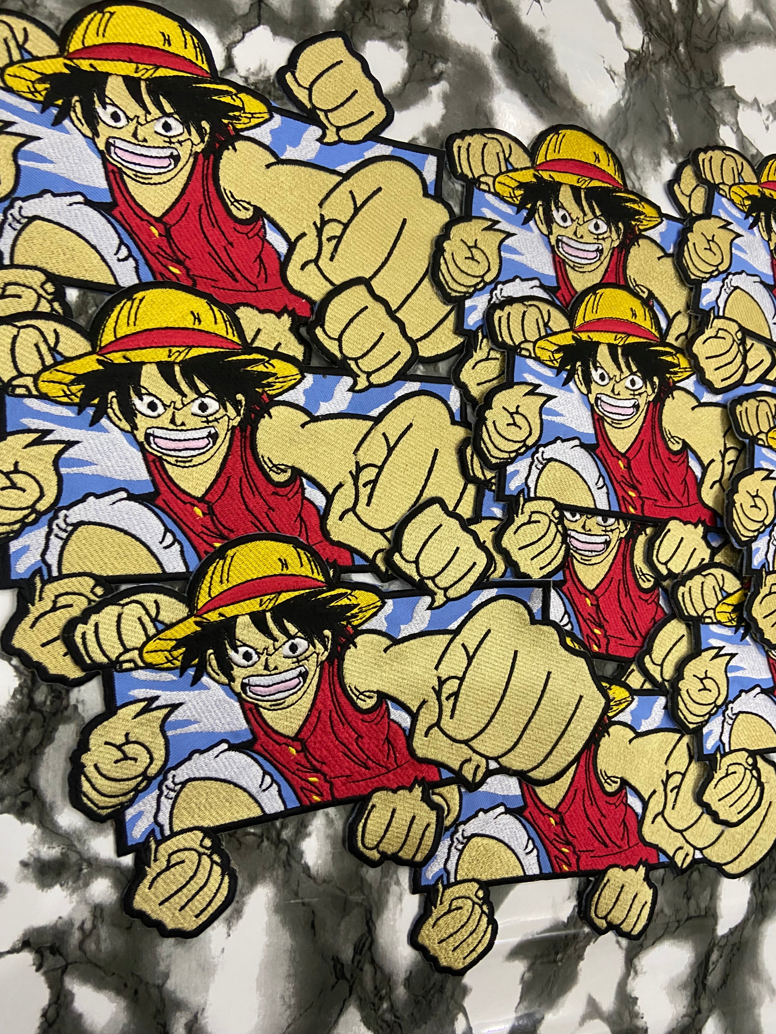Luffy Gatling Gun Embroidered Patch – Straw Hat Pirate Action Applique