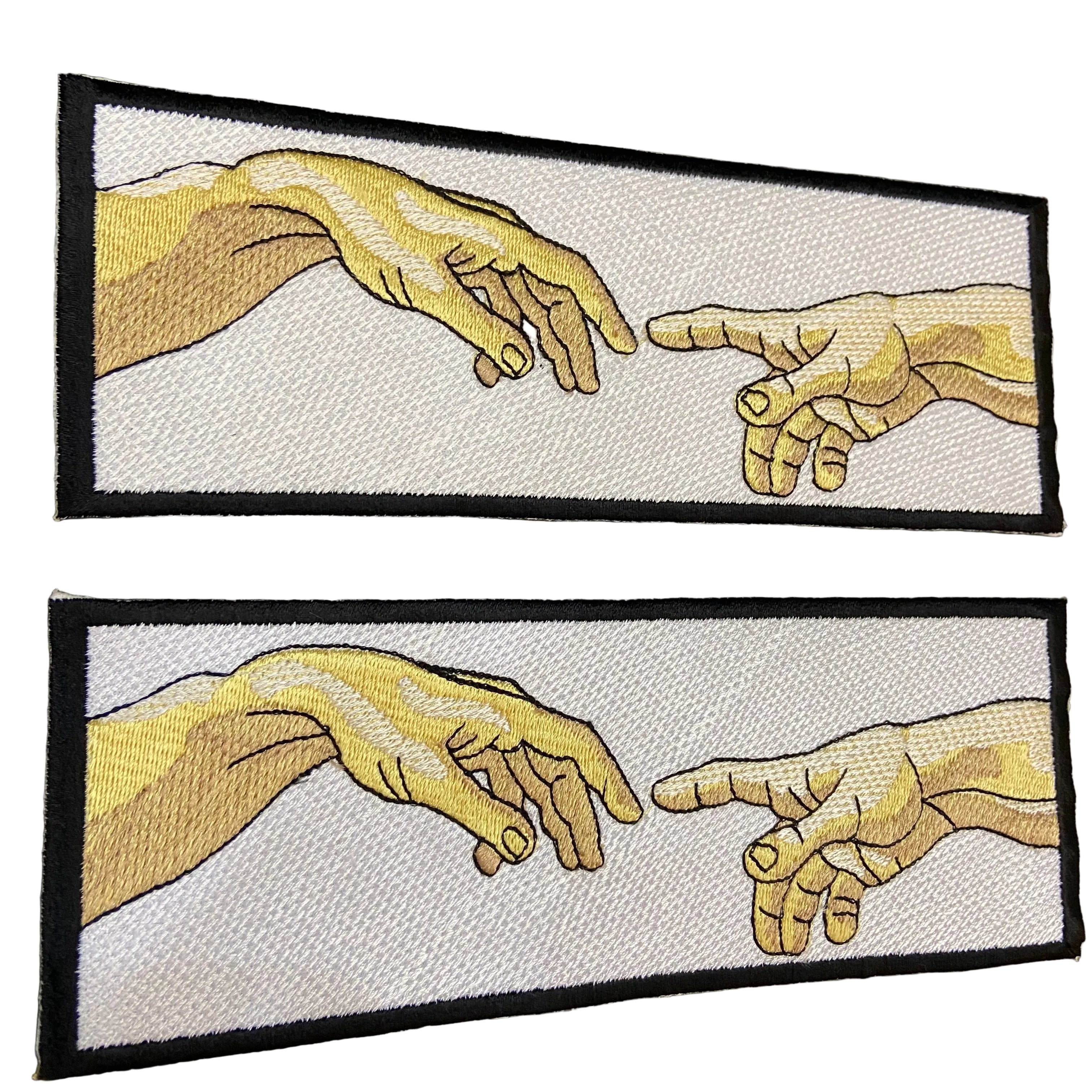 Creation of Adam Iron On Patch: Michelangelo Renaissance Art, 8*3 Inch