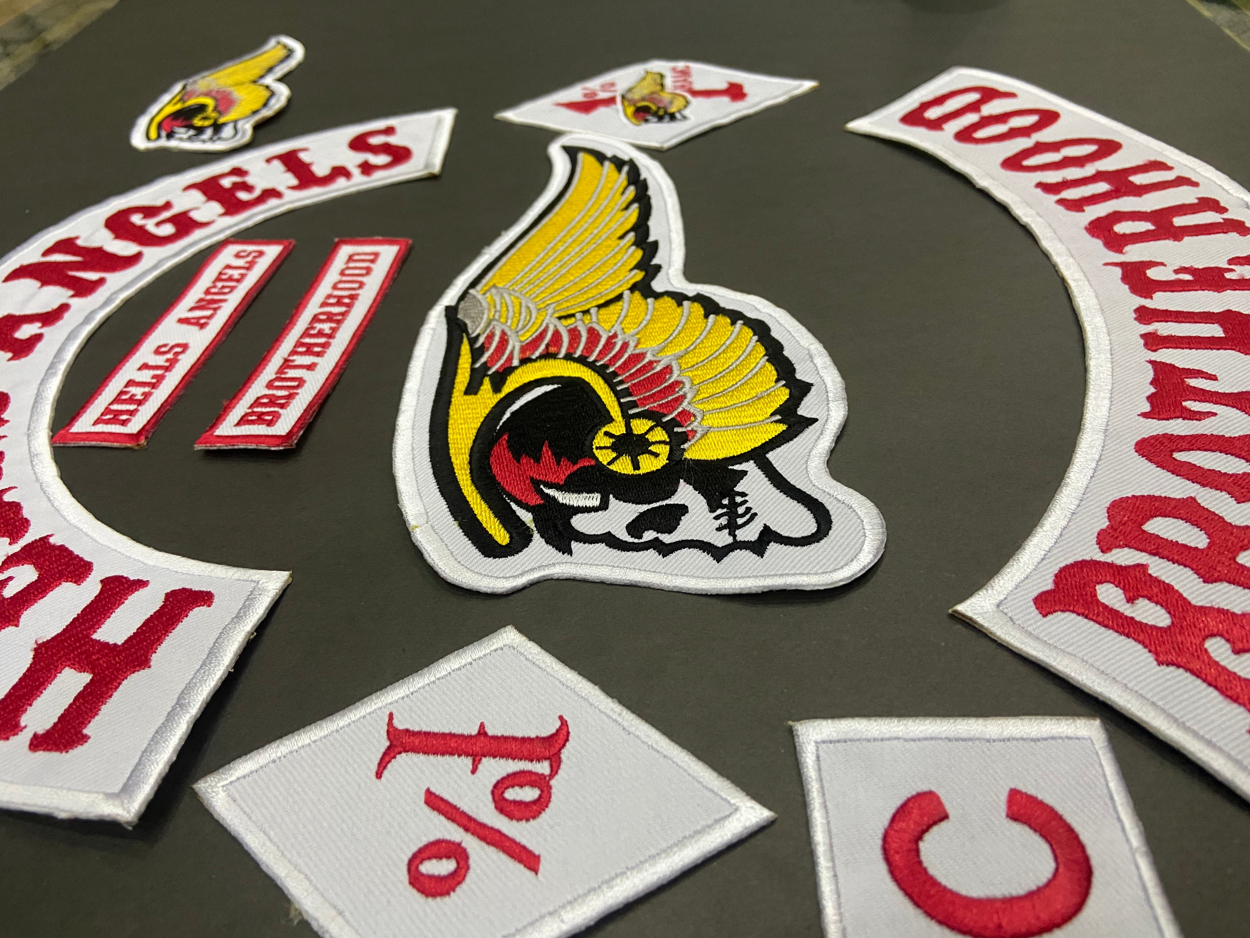 Hells Angels MC Style Embroidery Patch Set – Complete Biker Vest Collection