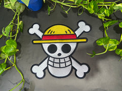 Straw Hat Pirates Patch: Anime Skull & Crossbones - Iron-on or Sew-on