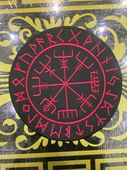 Viking Compass Vegvisir Back Patch | Valhalla Biker Vest & Norse Mythology Applique