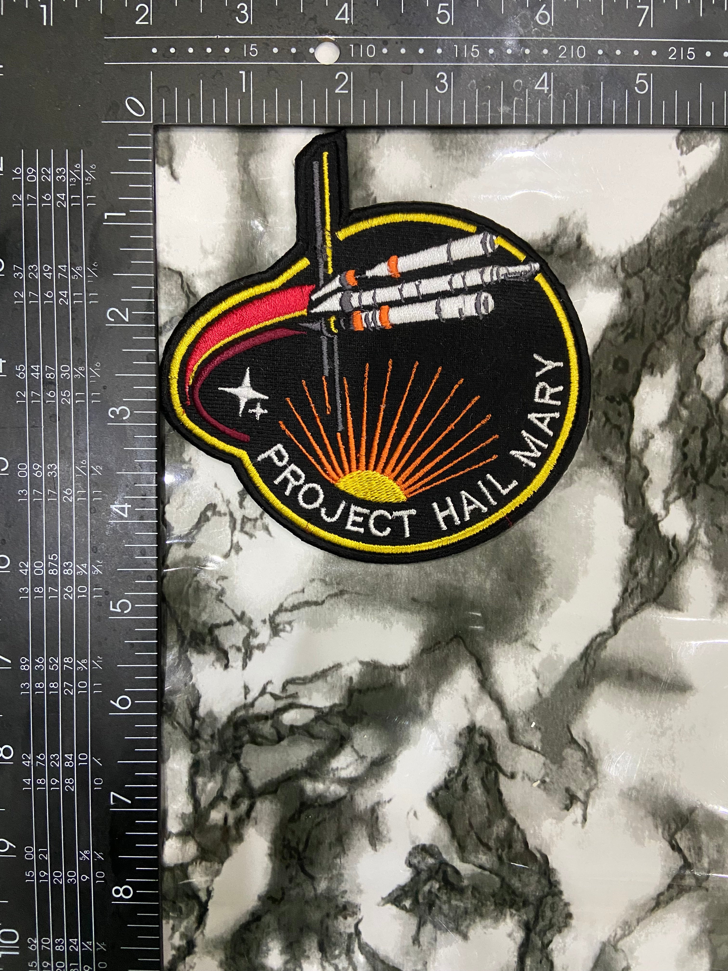 Hail Mary Embroidered Patch Set | 3-Piece Football & Pop Culture Badge Collection | Iron-On Sew-On Graphic Applique Set