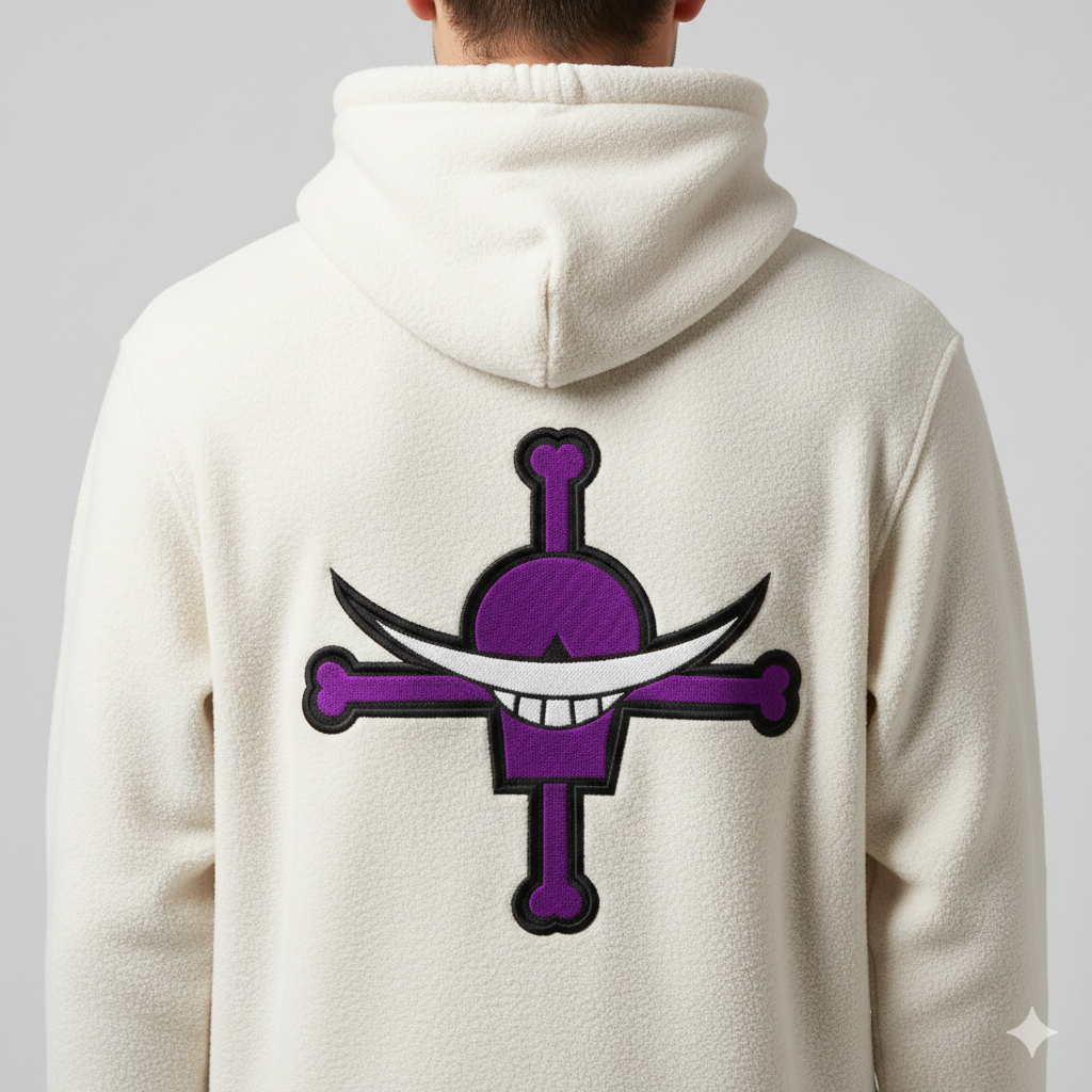 Purple Jolly Roger Embroidery Design - Pirate Skull Machine File - 8 Sizes 8 Formats