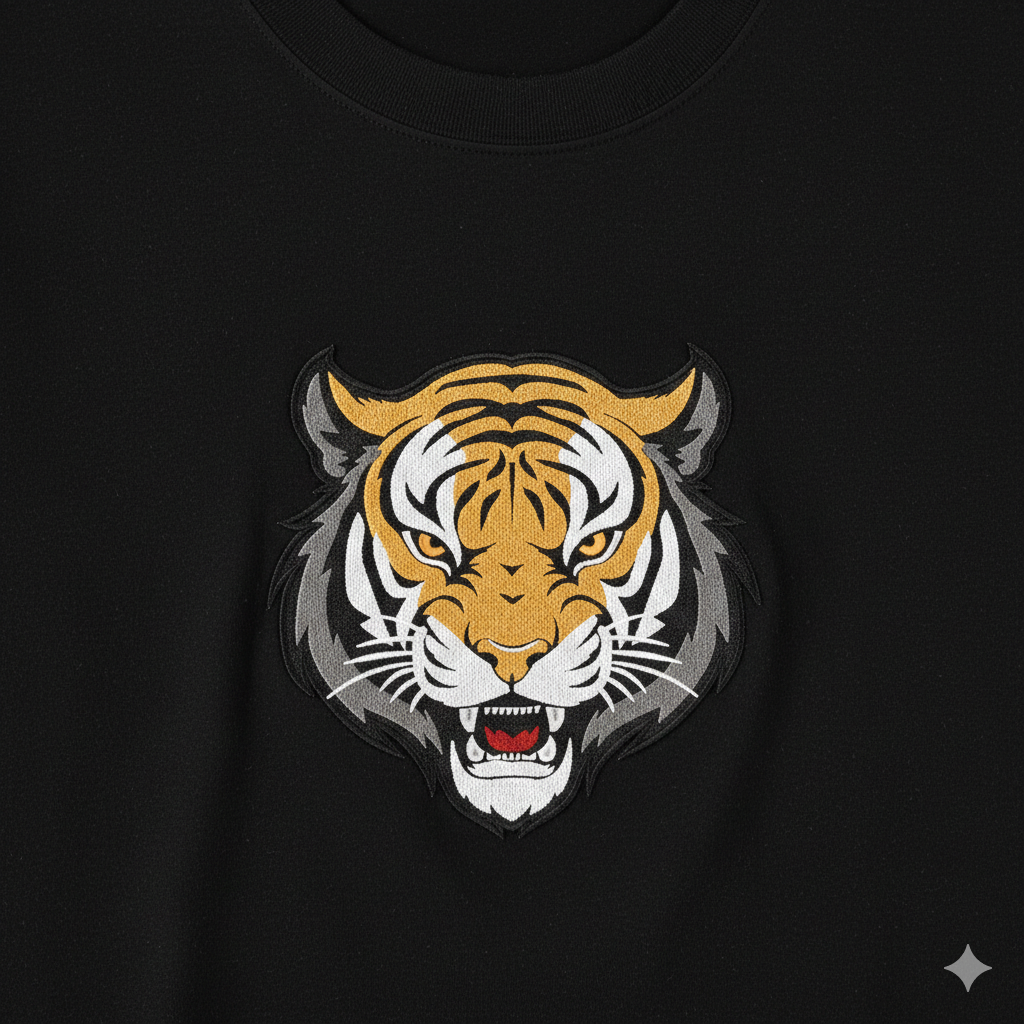 Tiger Head Embroidery Design, Wild Animal Digital File, 8 Sizes