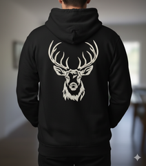 Deer Head Embroidery Design, Buck Antlers Pattern (8 Sizes & Formats), Instant Download