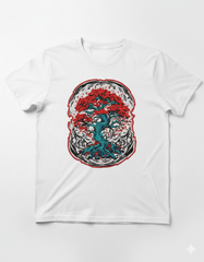 Red Maple Bonsai Tree Machine Embroidery Design - Twisted Roots Zen Patch