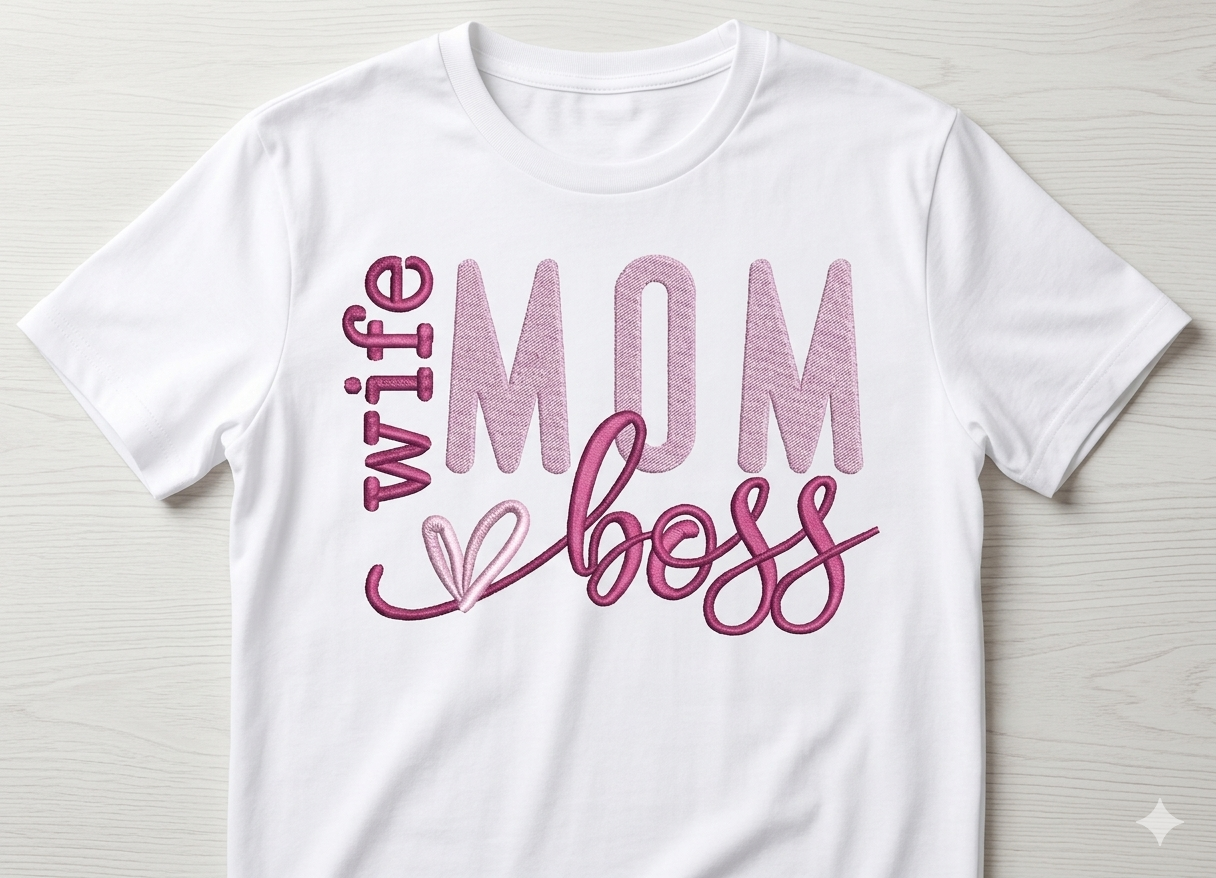 The Matriarch Collection: "Wife Mom Boss" Masterpiece Embroidery