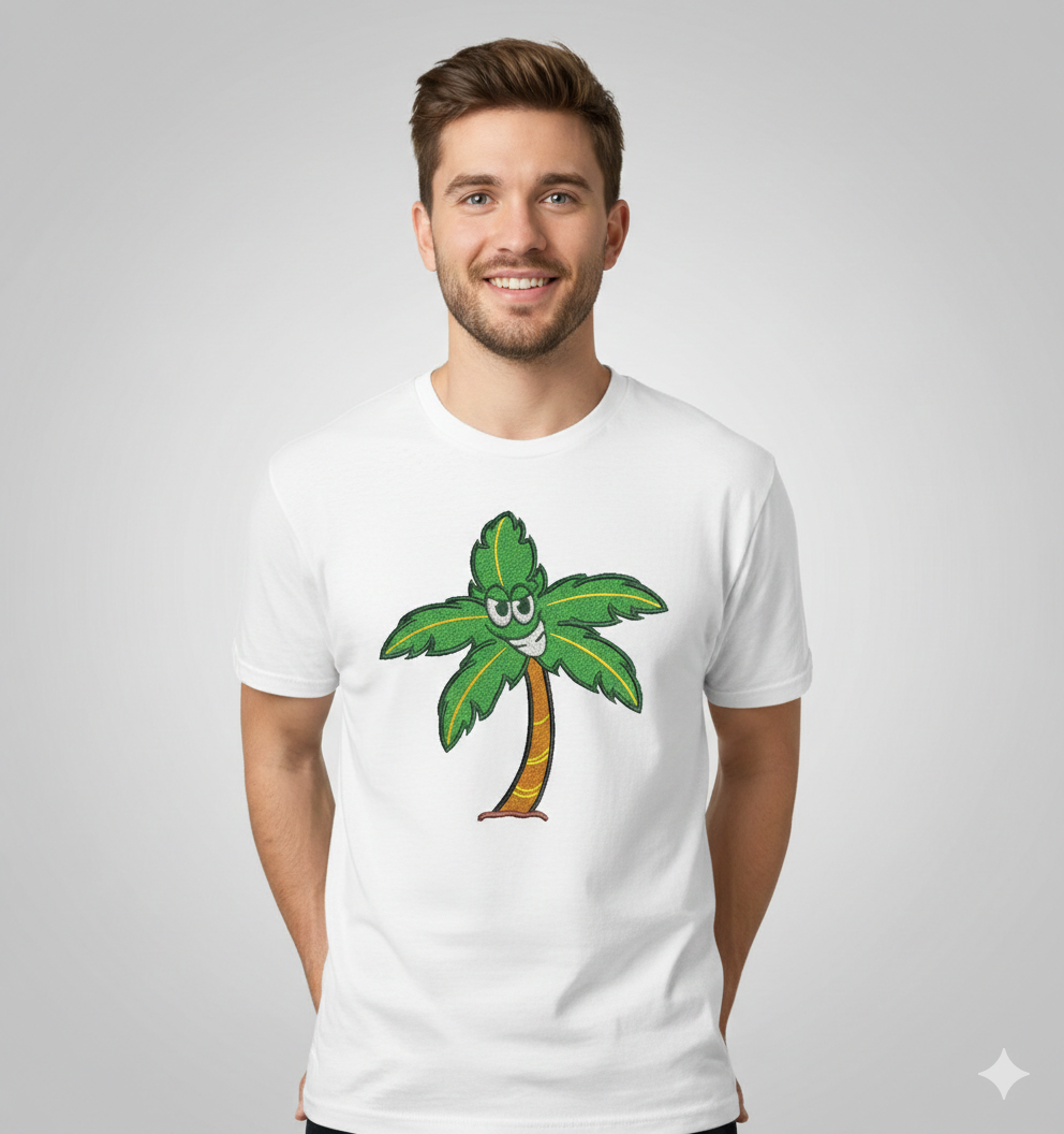 Palm Tree Embroidery Design, Cartoon Summer Machine File