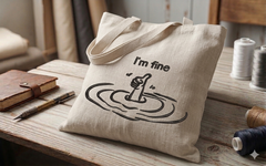 I'm Fine Thumbs Up Drowning Machine Embroidery Design - 8 Sizes Included