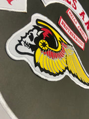 Hells Angels MC Style Embroidery Patch Set – Complete Biker Vest Collection