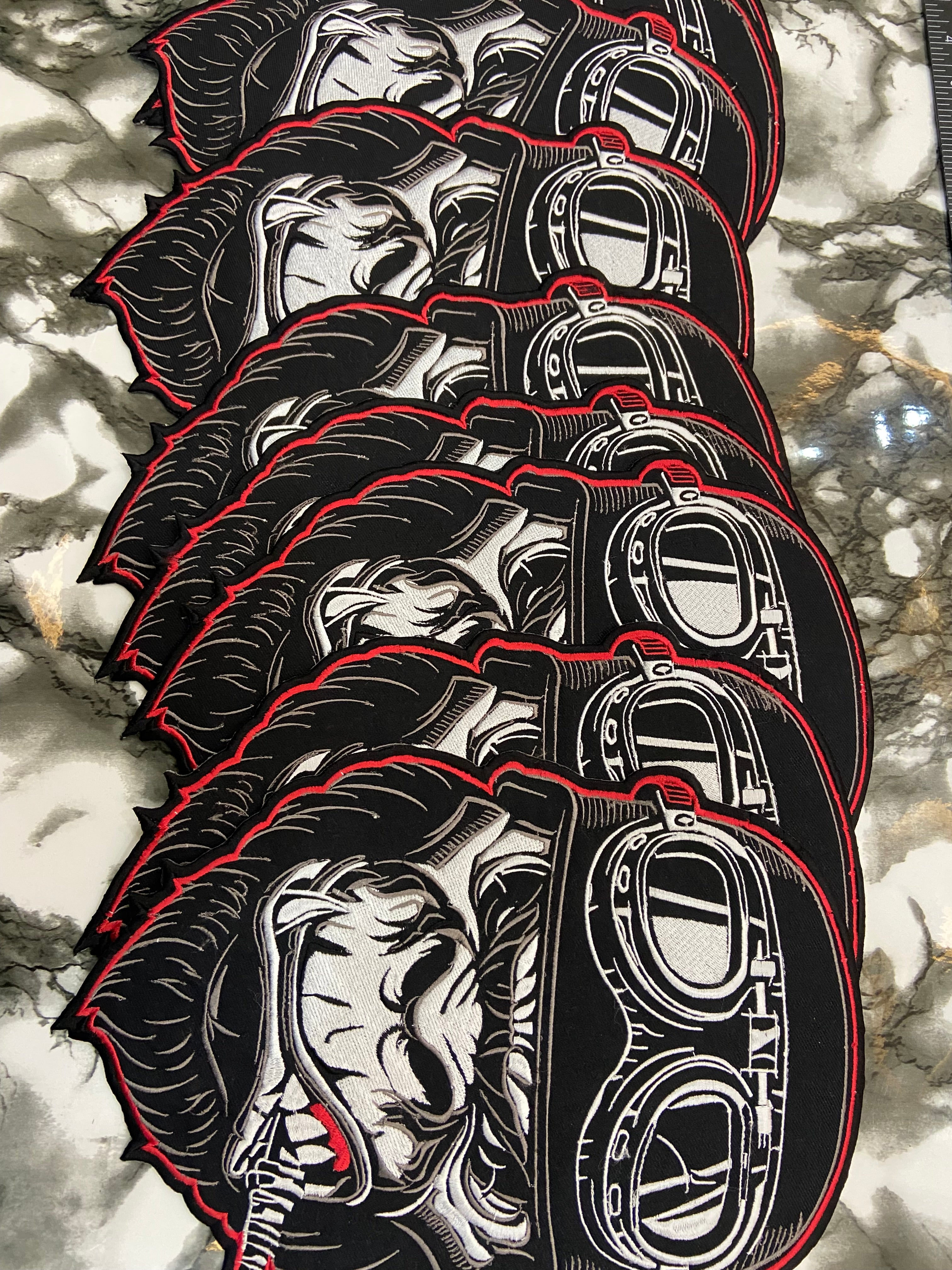Biker Gorilla Piston Large Back Patch – Aggressive Free Rider Custom Applique