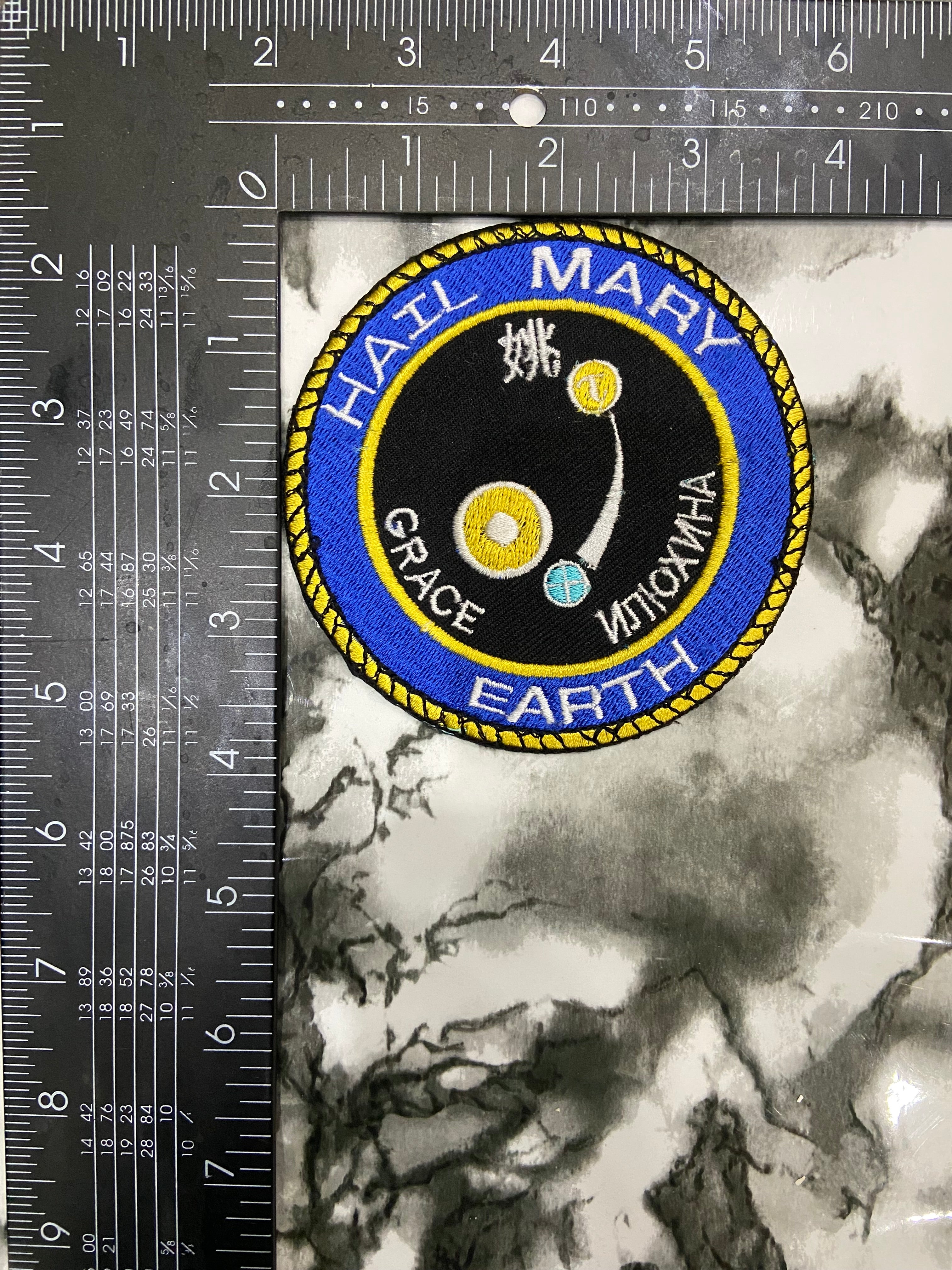 Hail Mary Embroidered Patch Set | 3-Piece Football & Pop Culture Badge Collection | Iron-On Sew-On Graphic Applique Set