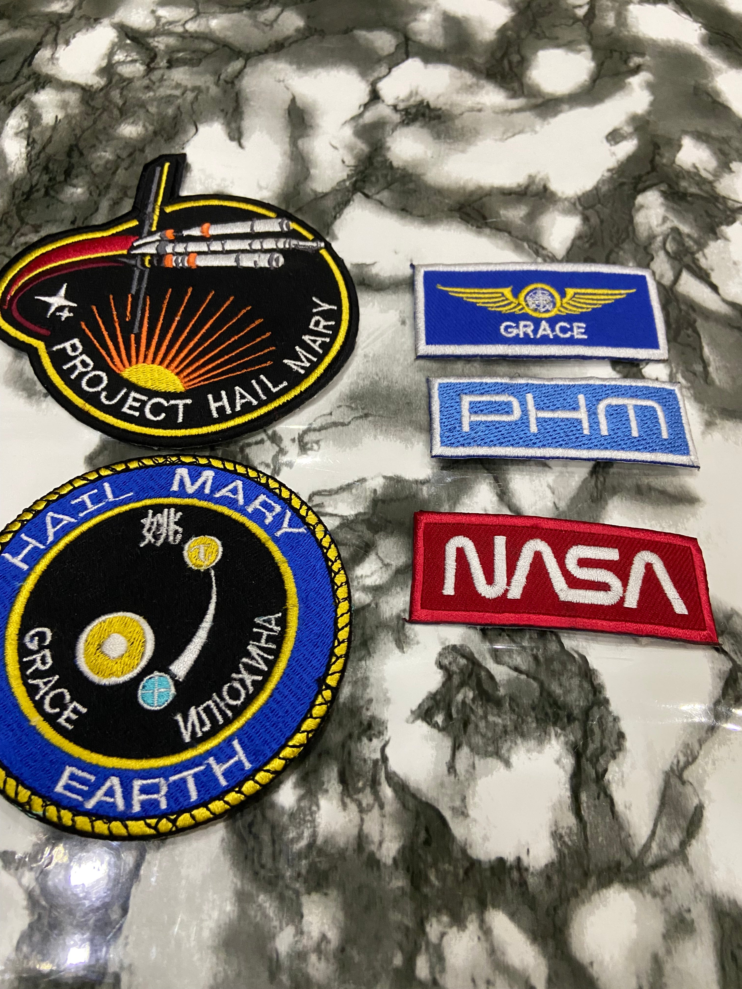 Hail Mary Embroidered Patch Set | 3-Piece Football & Pop Culture Badge Collection | Iron-On Sew-On Graphic Applique Set