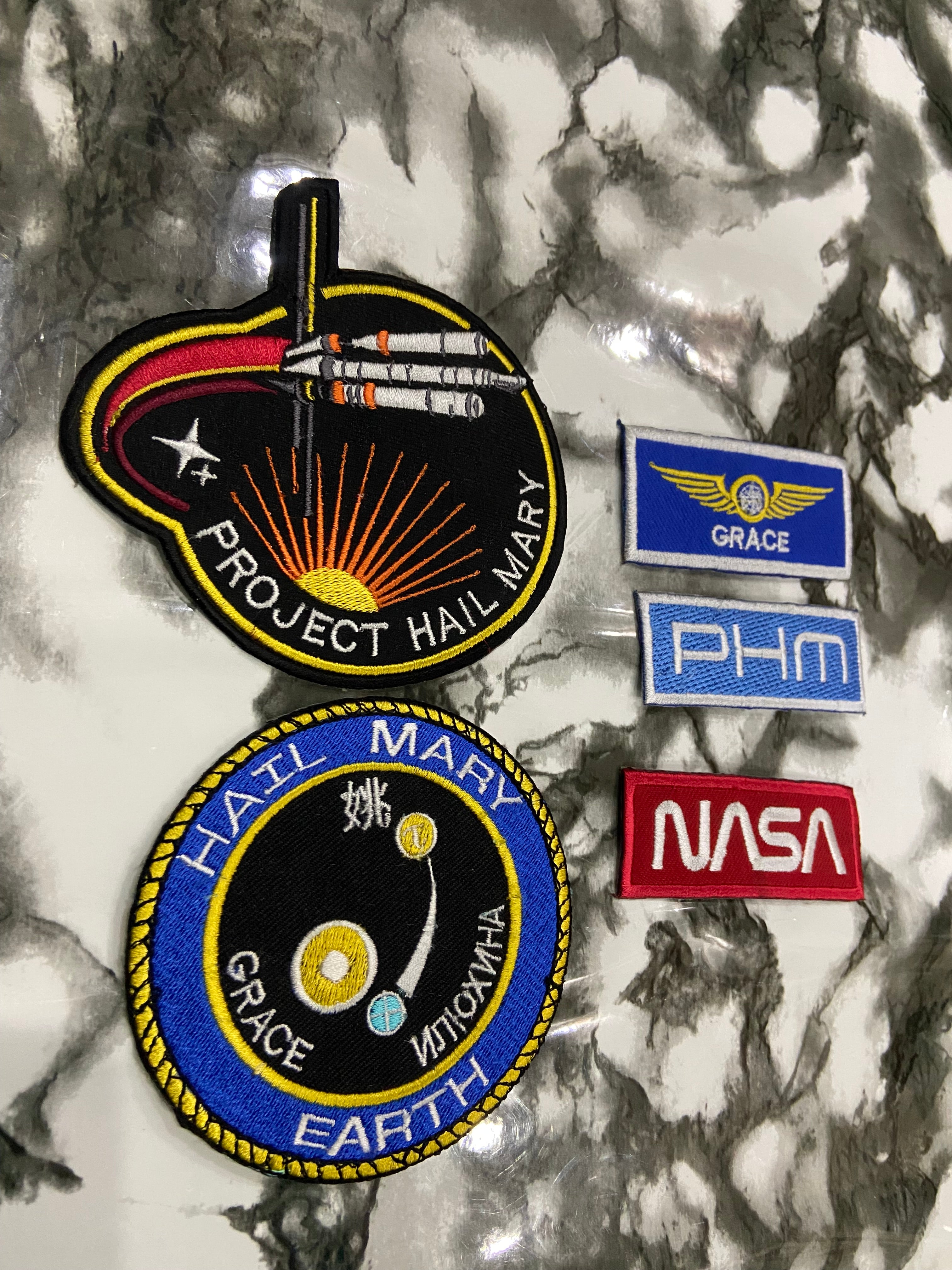 Hail Mary Embroidered Patch Set | 3-Piece Football & Pop Culture Badge Collection | Iron-On Sew-On Graphic Applique Set