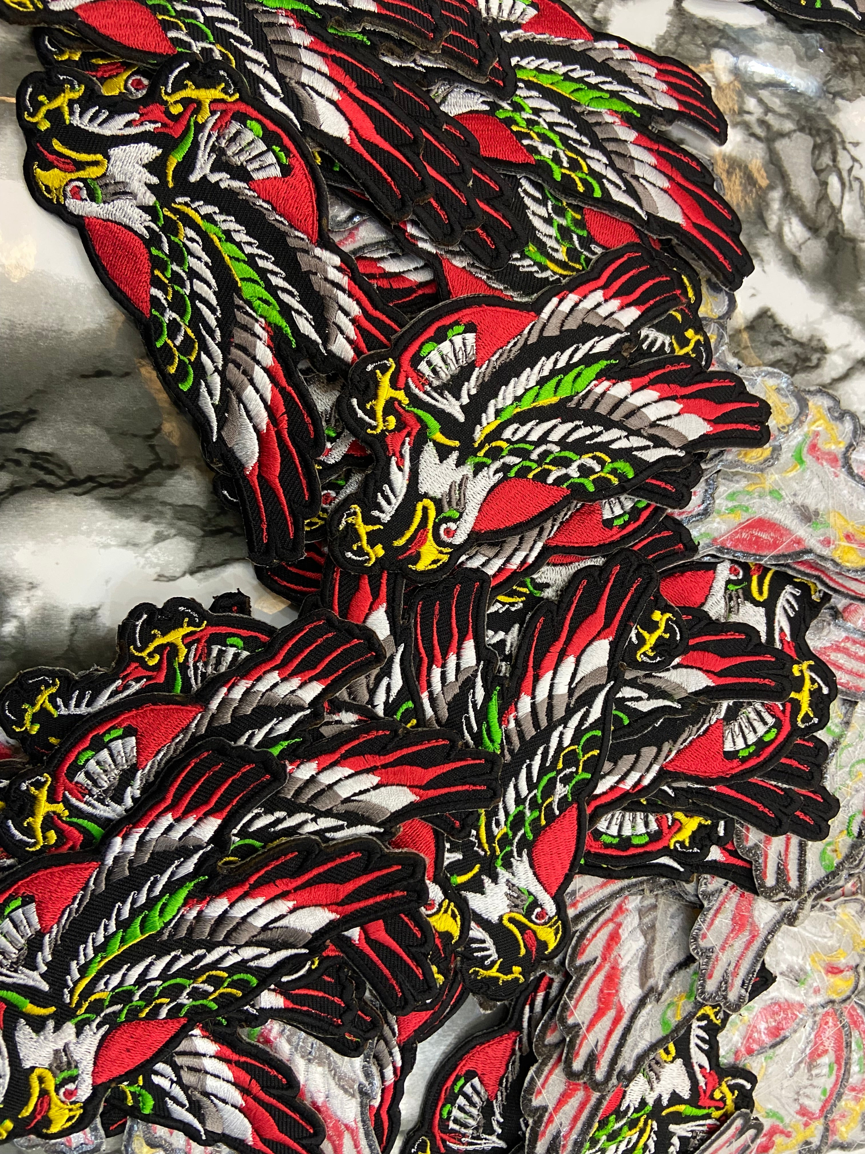 Screamin’ Eagle Embroidered Patch – Vintage American Traditional Style Applique