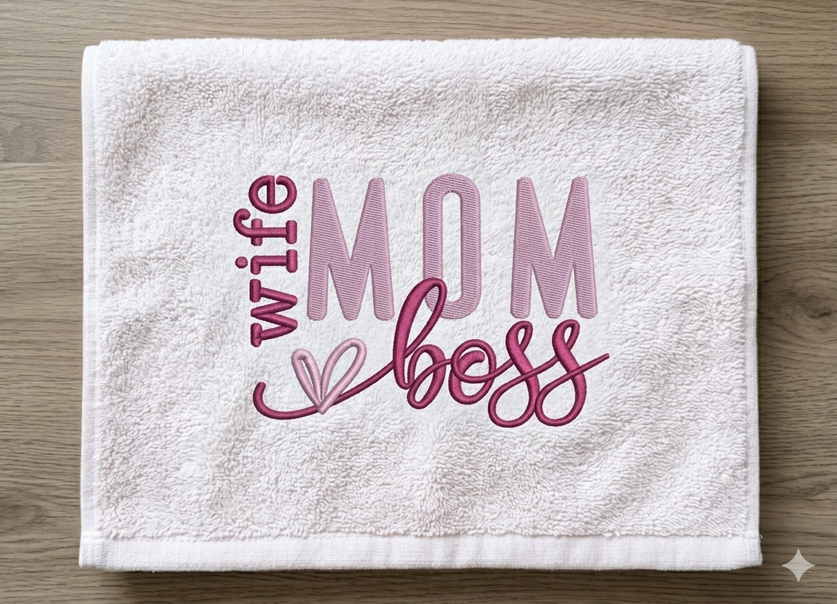 The Matriarch Collection: "Wife Mom Boss" Masterpiece Embroidery