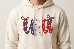 Coquette USA Embroidery Design - 4th of July Machine Embroidery File - Patriotic Bow Digital Download