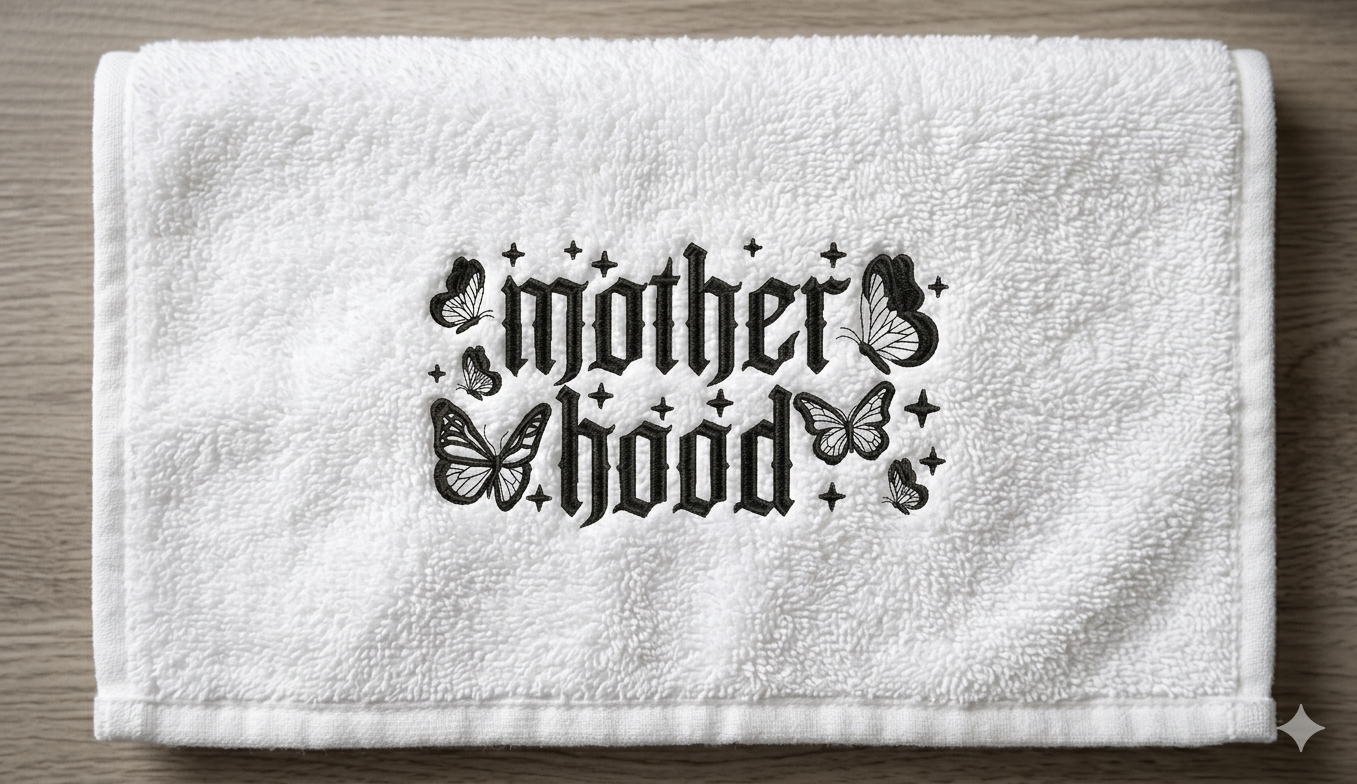 Motherhood Embroidery Design | Gothic Butterflies, Stars Machine File (Digital Download)
