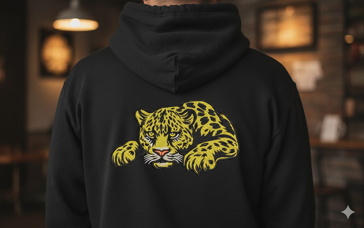 Leopard Embroidery Design, Big Cat Machine Embroidery File, 8 Sizes & 8 Formats