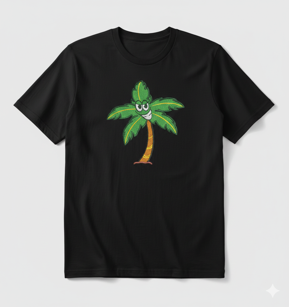 Palm Tree Embroidery Design, Cartoon Summer Machine File