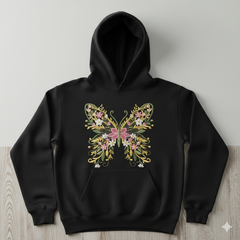 Floral Butterfly Machine Embroidery Design