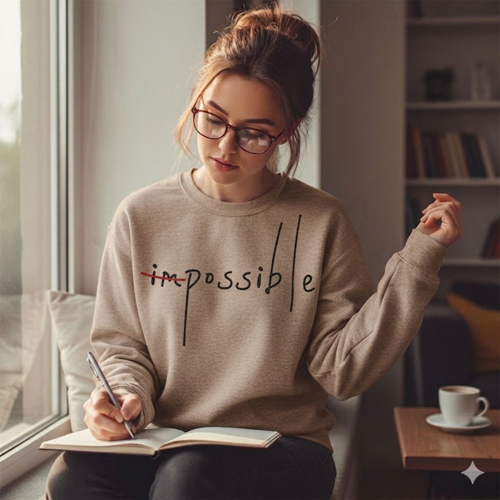 Impossible / Possible Machine Embroidery Design - 8 Sizes Included