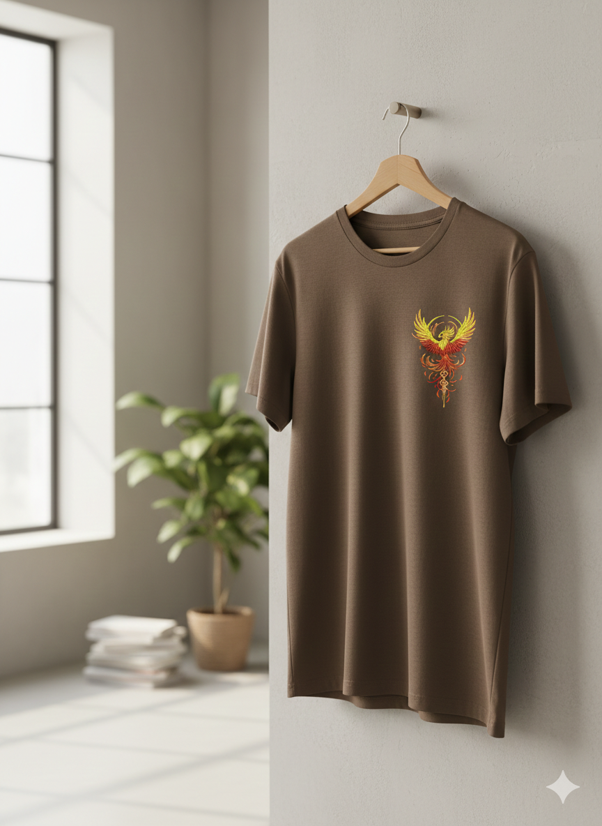 Majestic Phoenix Embroidery Design, Fire Bird Machine Embroidery, Mythical Instant Download
