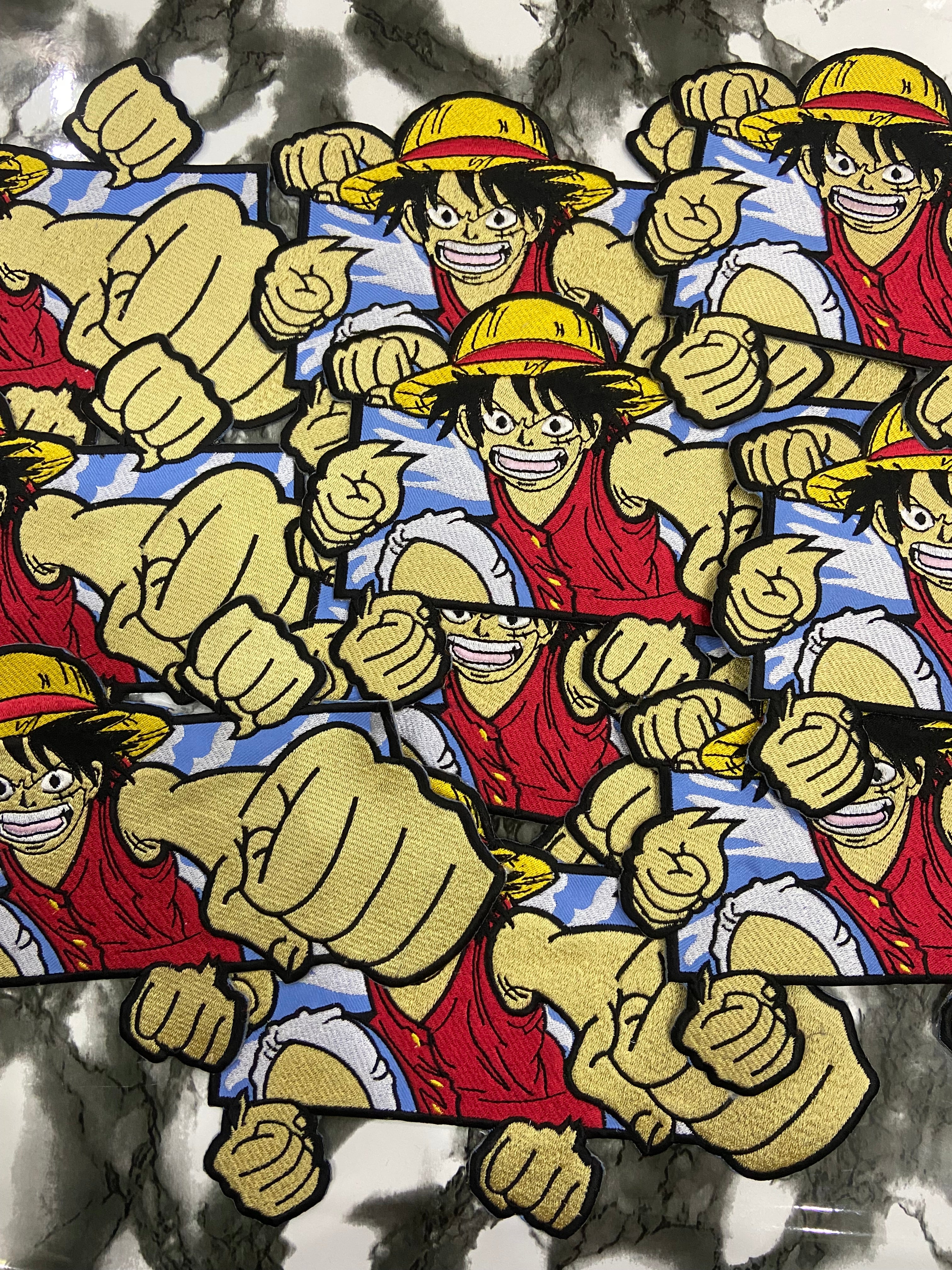 Luffy Gatling Gun Embroidered Patch – Straw Hat Pirate Action Applique