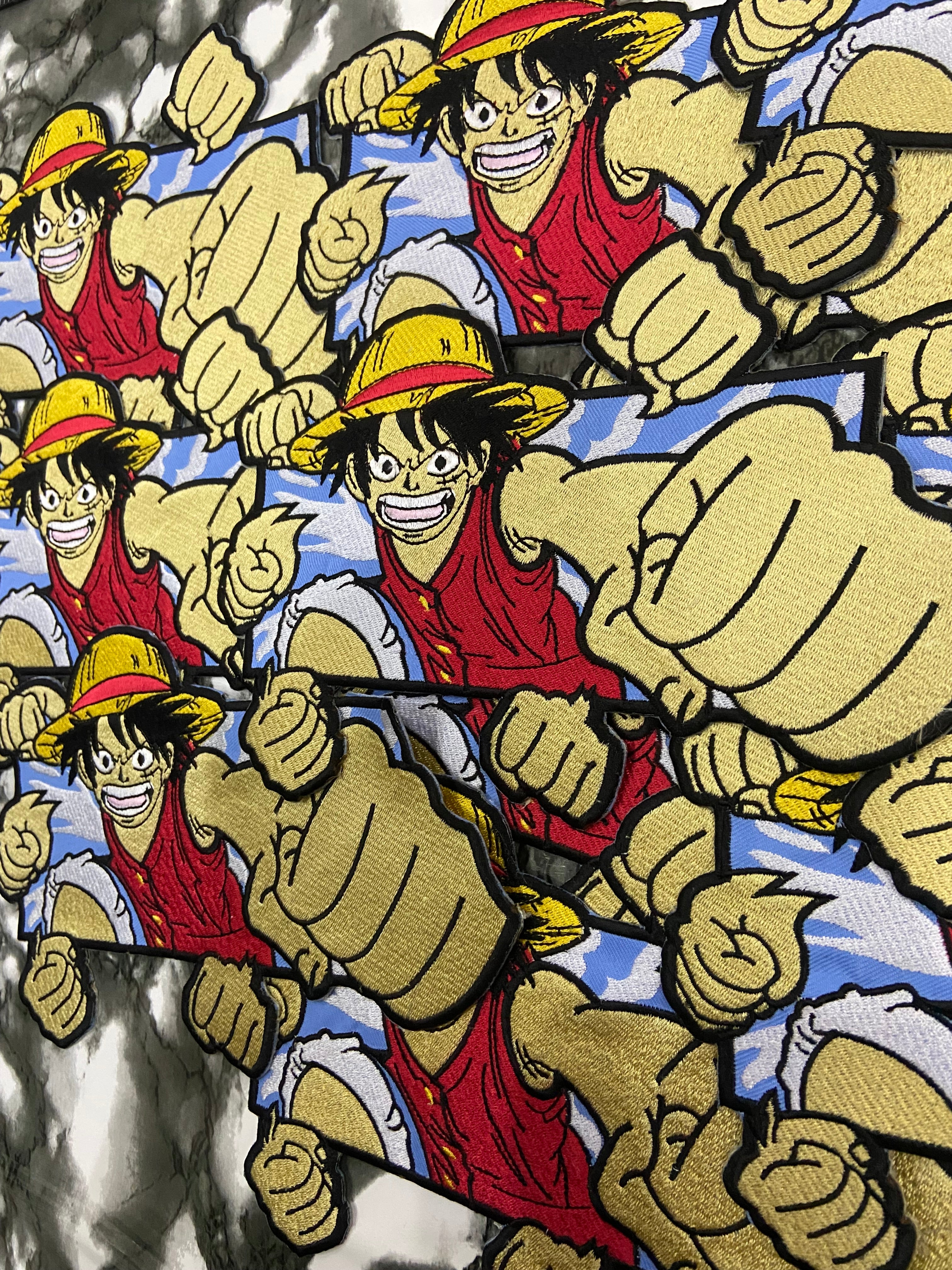 Luffy Gatling Gun Embroidered Patch – Straw Hat Pirate Action Applique