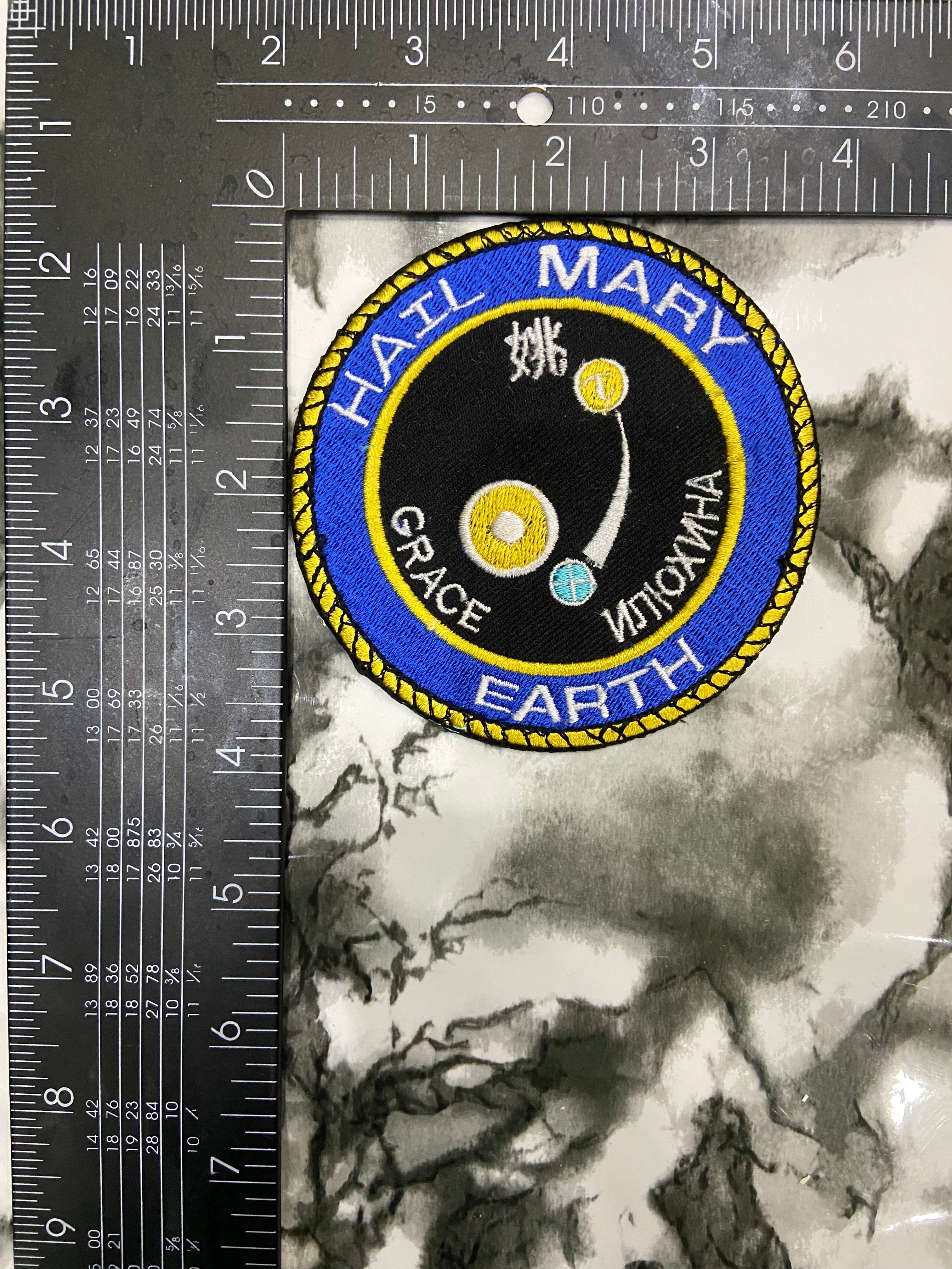 Hail Mary Embroidered Patch Set | 3-Piece Football & Pop Culture Badge Collection | Iron-On Sew-On Graphic Applique Set