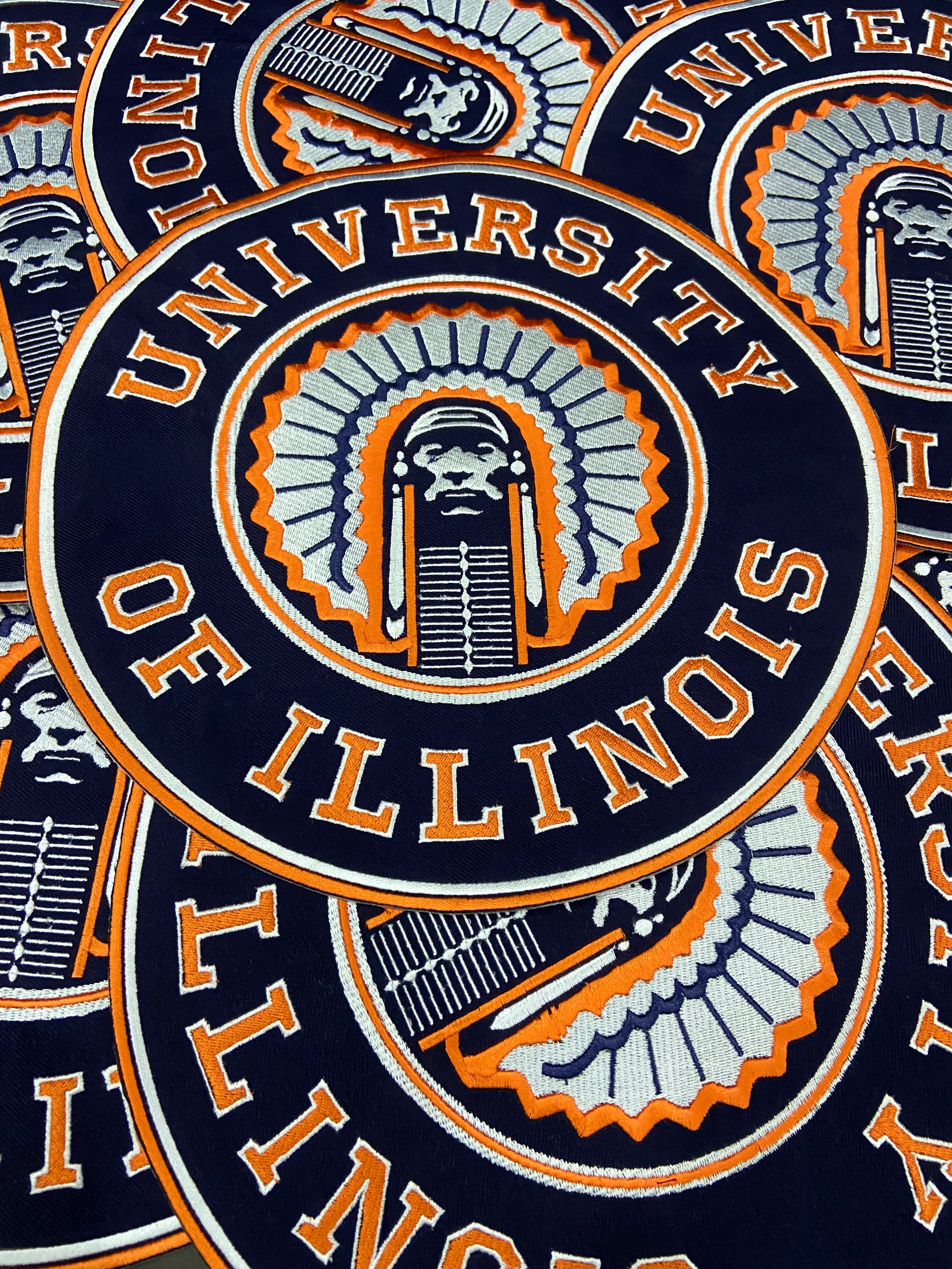 University of Illinois Fighting Illini Embroidered Patch – Premium NCAA Fan Applique