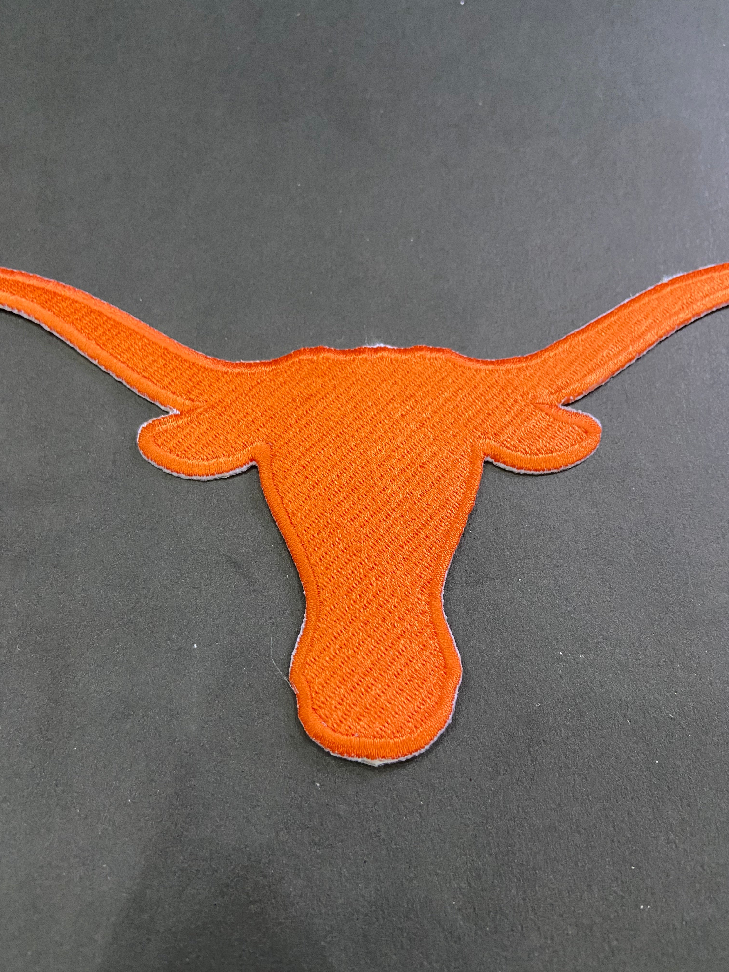 Texas Longhorns Burnt Orange Patch Collection | Large Circular Back Patch, Horn Shaped Logo, Bevo Head, SEC Badge | Iron On Sew On Varsity