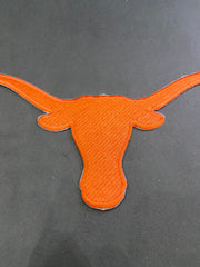 Texas Longhorns Burnt Orange Patch Collection | Large Circular Back Patch, Horn Shaped Logo, Bevo Head, SEC Badge | Iron On Sew On Varsity