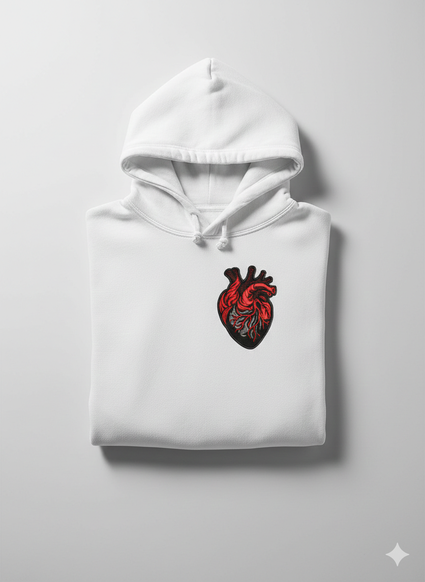Anatomical Heart Embroidery Design, Human Heart PES, 16 Sizes BX File