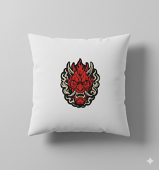 Hannya Mask Embroidery Design, Oni Demon Digital File, 8 Sizes
