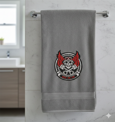 Ride or Die Biker Skull Embroidery Design, Motorcycle Digital File