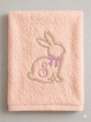 Floral Bunny Outline Embroidery – Spring Blossom Easter Rabbit Digital Machine Design