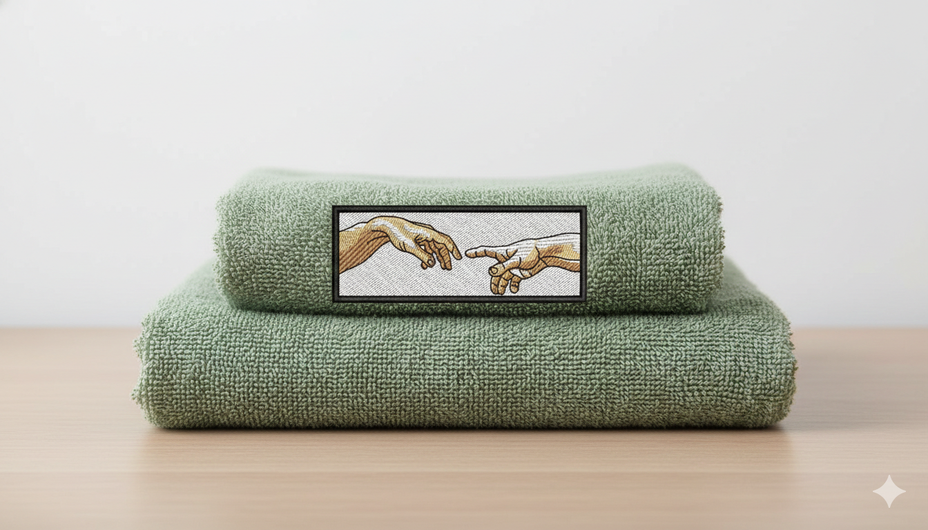 Creation of Adam Embroidery Design, Michelangelo Hands (Digital Download)