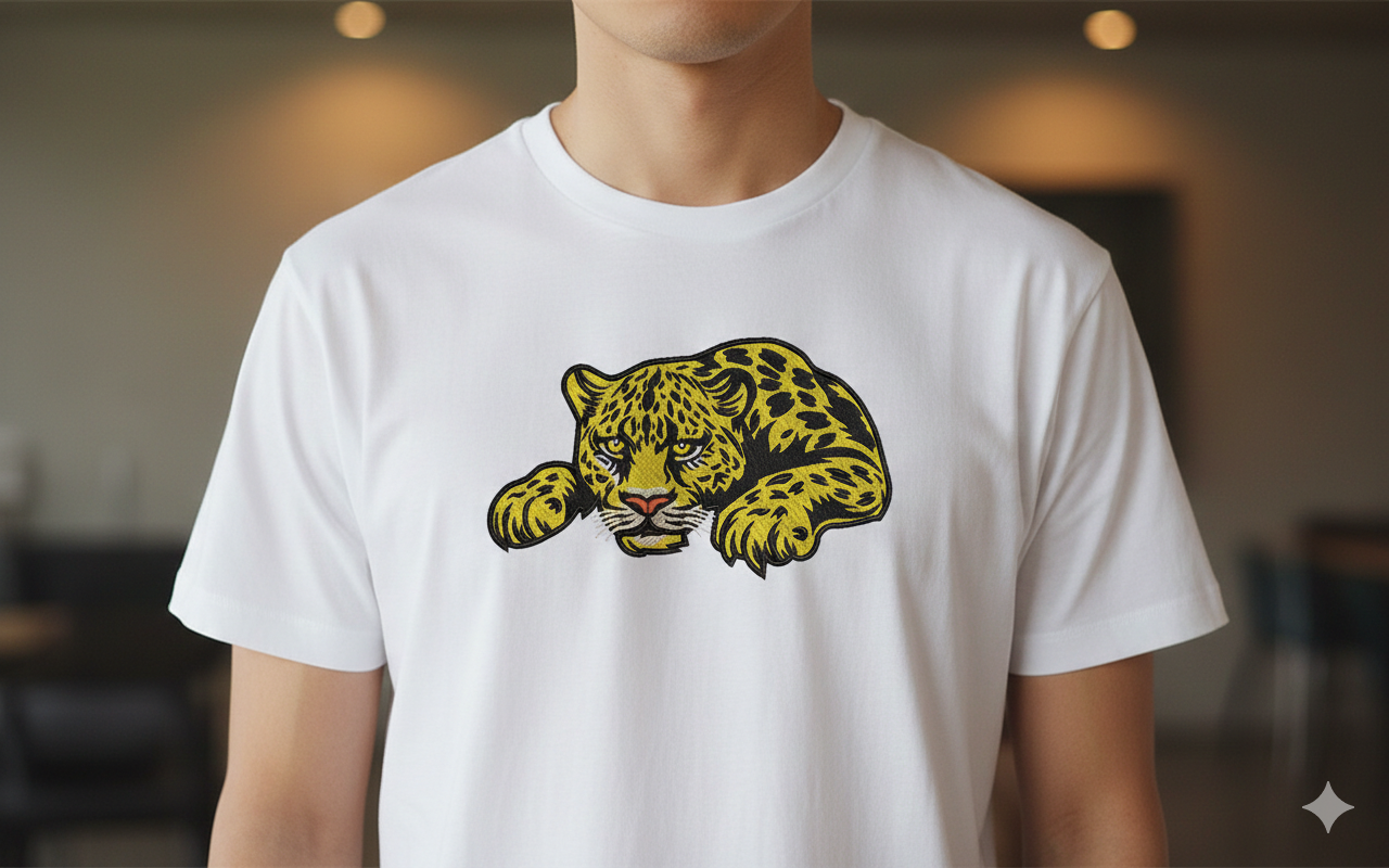 Leopard Embroidery Design, Big Cat Machine Embroidery File, 8 Sizes & 8 Formats