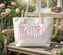 Mama Coquette Bow Embroidery Design | Lace Ribbon Machine File (Digital Download)