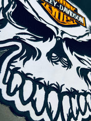 Skull Harley-Davidson High-Density Embroidery | 10-Inch Custom Jacket Back Patch