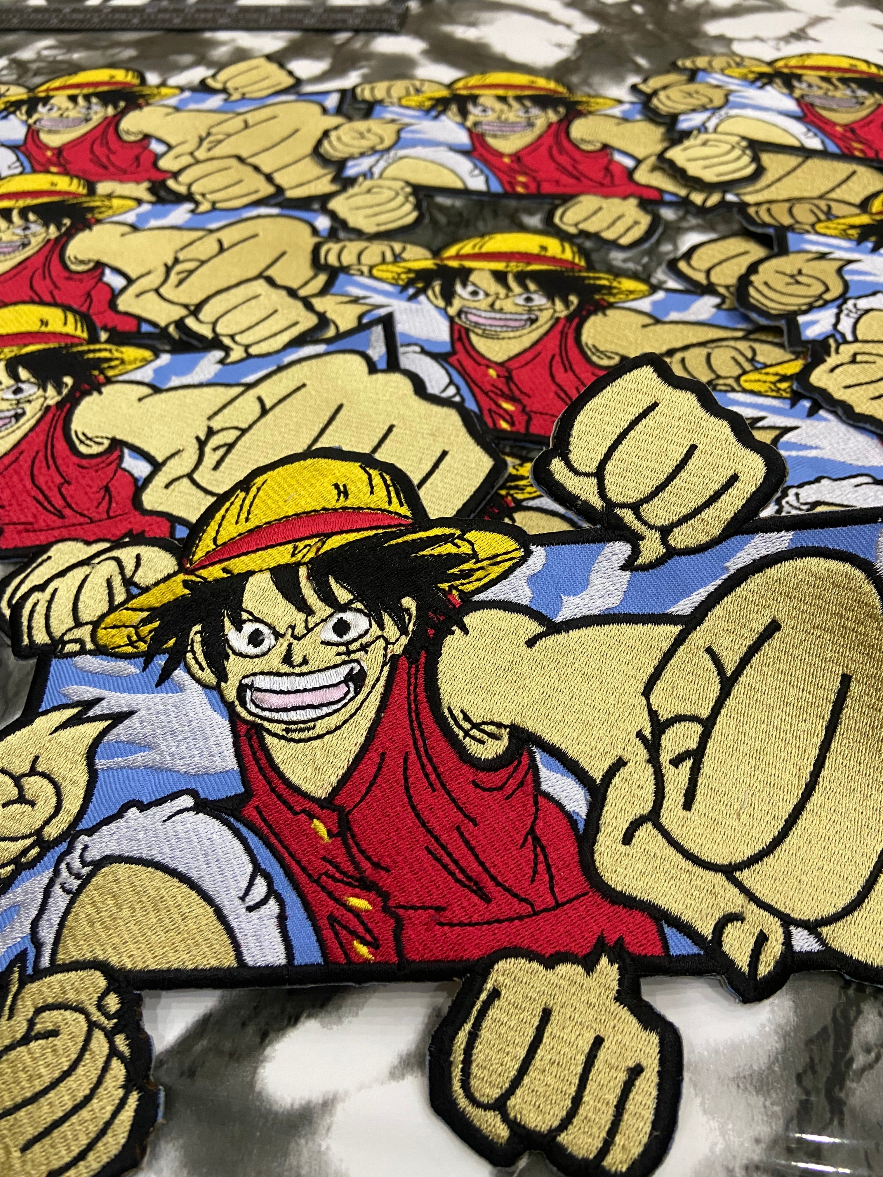 Luffy Gatling Gun Embroidered Patch – Straw Hat Pirate Action Applique