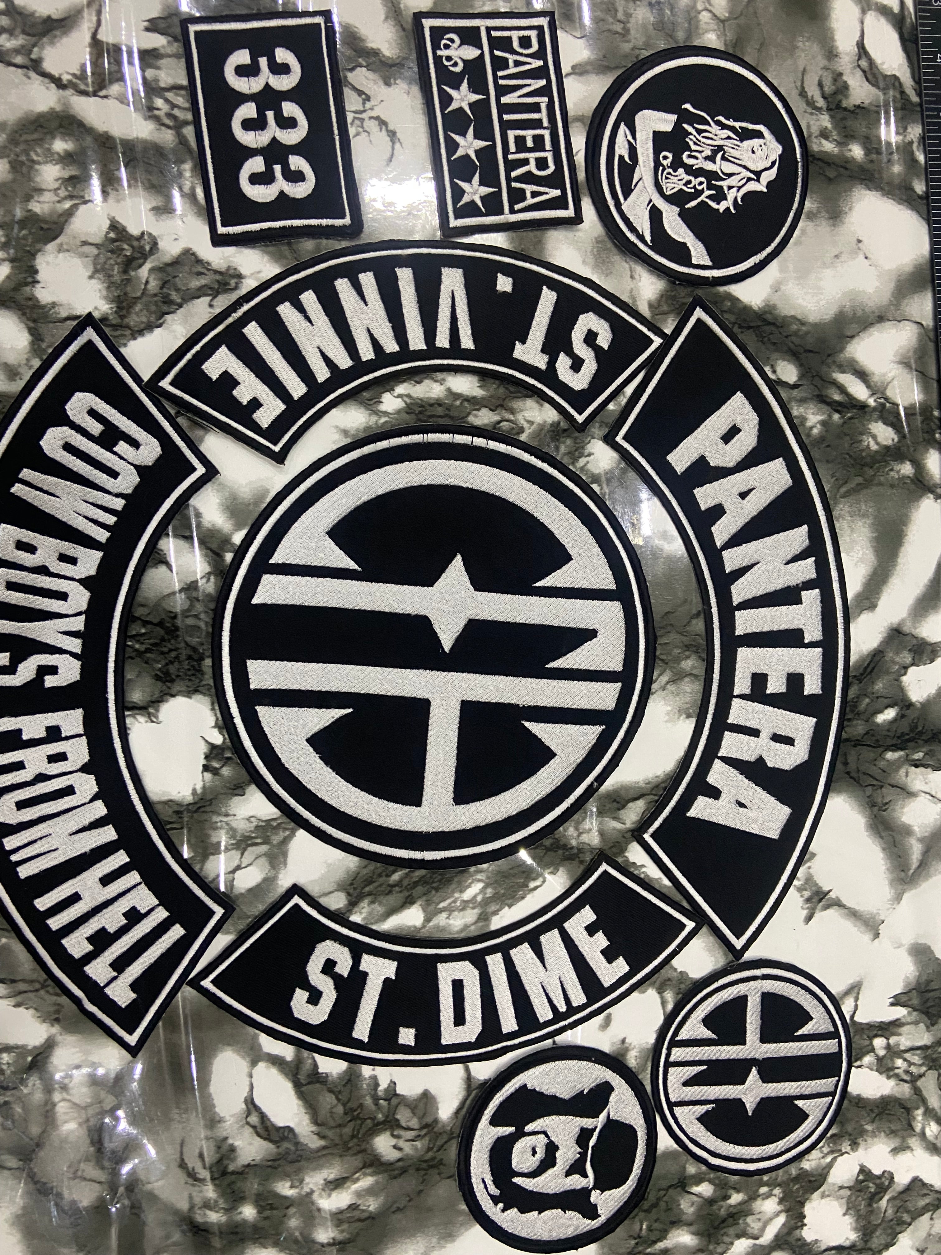 Pantera Embroidered Patch Set – Heavy Metal & Groove Metal Band Tribute (10-Piece)