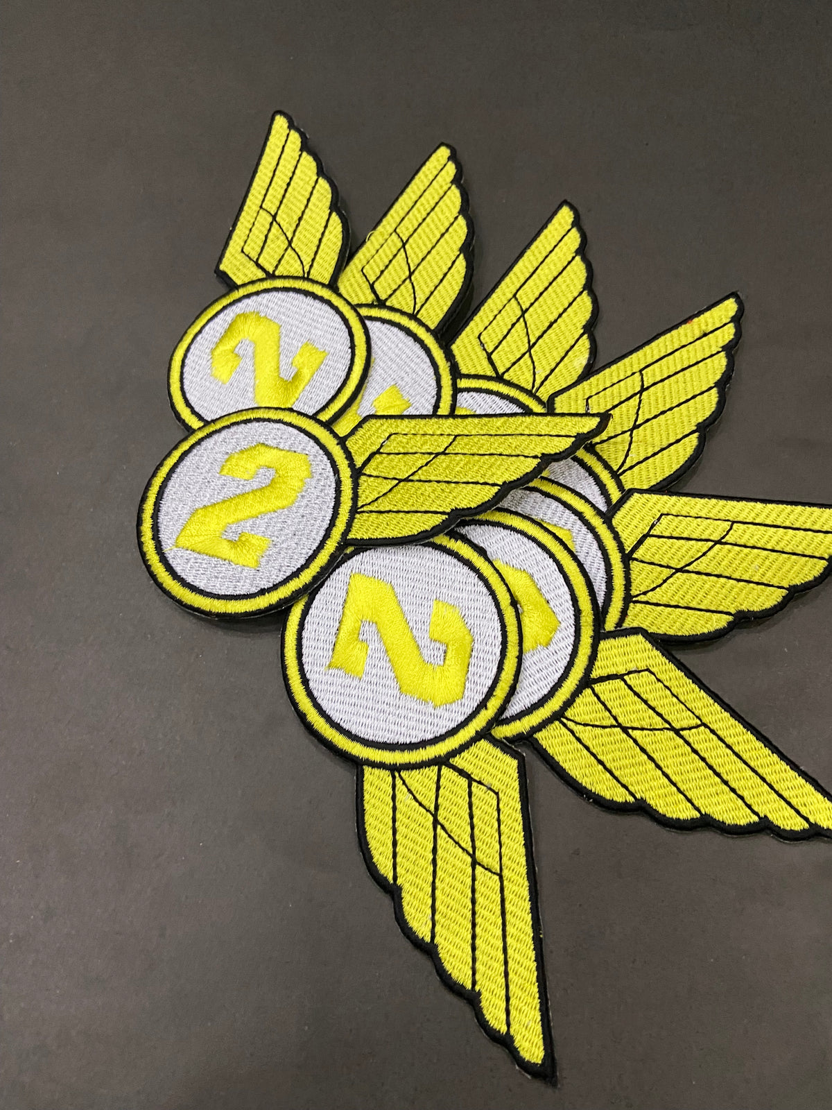 2 Biker Winged Embroidered Patch | Motorcycle Riding Badge
