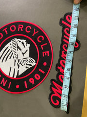 Indian Motorcycle Embroidered Patch Set – Heritage Top & Bottom Rockers with Centerpiece