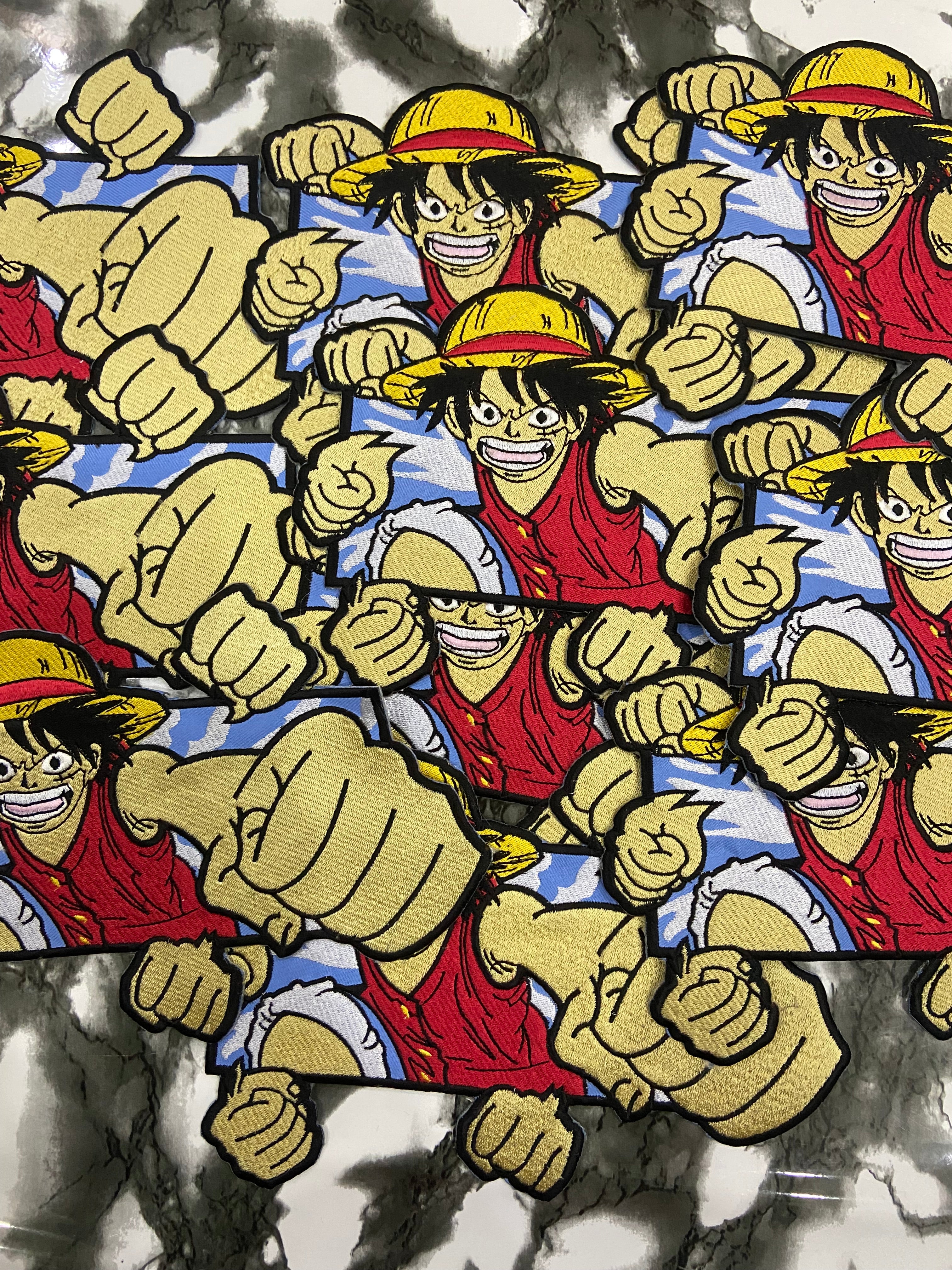 Luffy Gatling Gun Embroidered Patch – Straw Hat Pirate Action Applique