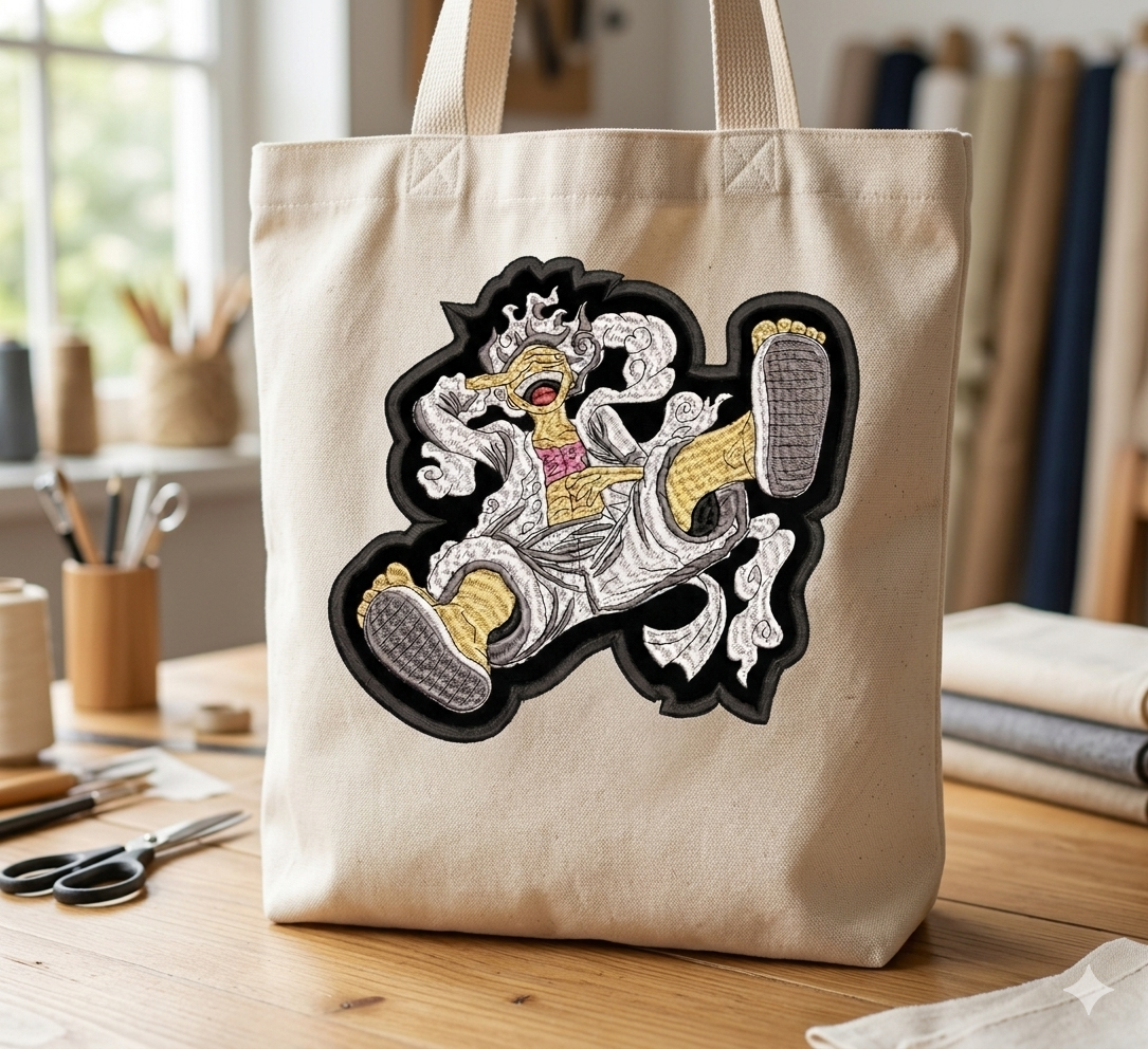 One Piece "Gear 5" Luffy Digital Embroidery Pattern