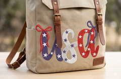 Coquette USA Embroidery Design - 4th of July Machine Embroidery File - Patriotic Bow Digital Download