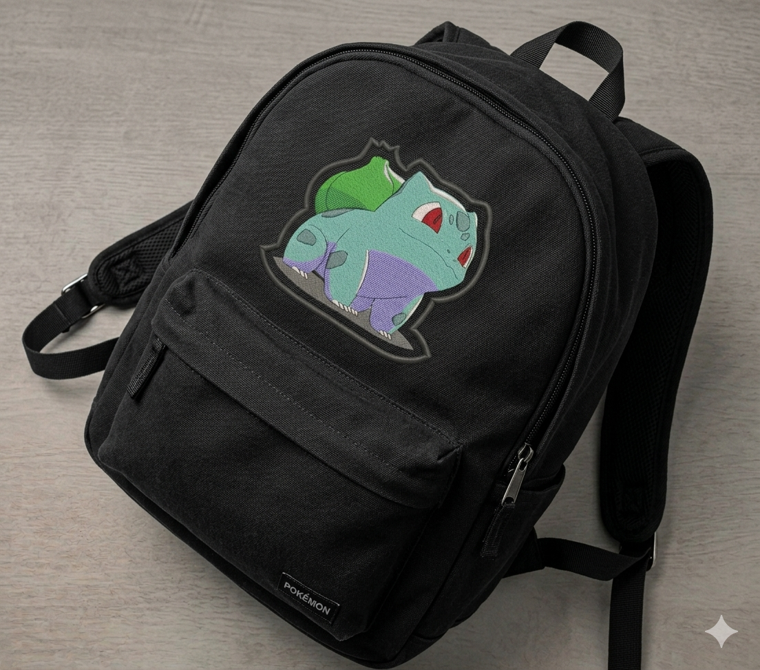 Bulbasaur Embroidery Design – 8 Sizes, Multiple Formats (Digital Download)
