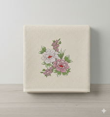 Peony Floral Bouquet Machine Embroidery Design, 8 Sizes (Digital Download)